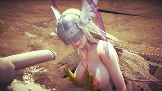 Angewomon深喉口交数码宝贝无尽模仿